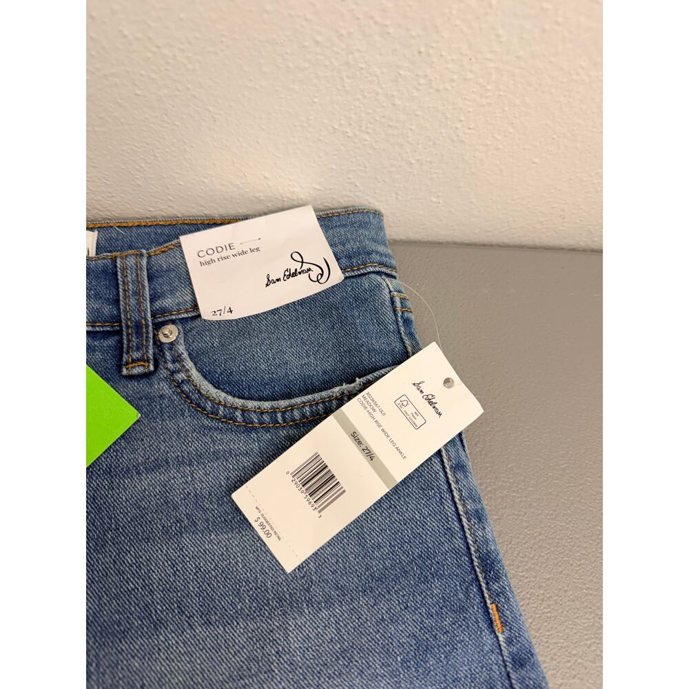 Sam Edelman Codie Wide Leg Jeans 27 High Rise Button Fly NWT - Picture 7 of 13